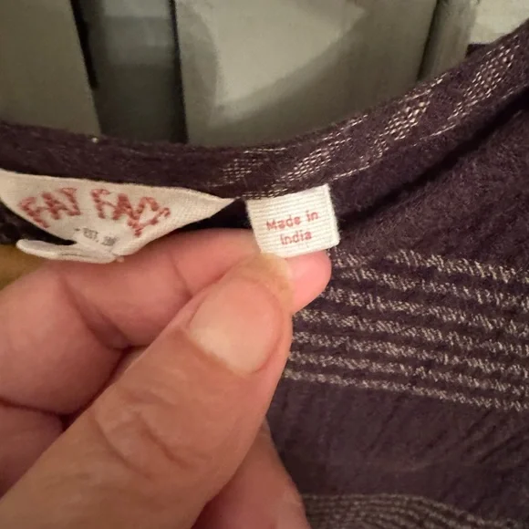 Fat Face Espresso/Taupe Striped Dress - Picture 8 of 12